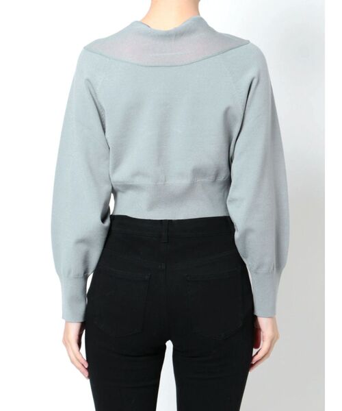 MERCURYDUO（マーキュリーデュオ）の「シアーセーラーカラーニット（ニット/セーター・レディース・ベージュ/オフホワイト/ミント/ブラック・FREE）」の11枚目の写真