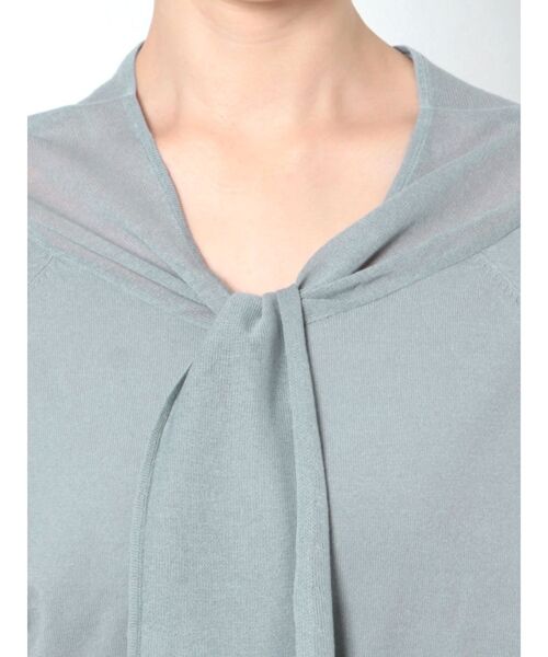 MERCURYDUO（マーキュリーデュオ）の「シアーセーラーカラーニット（ニット/セーター・レディース・ベージュ/オフホワイト/ミント/ブラック・FREE）」の18枚目の写真