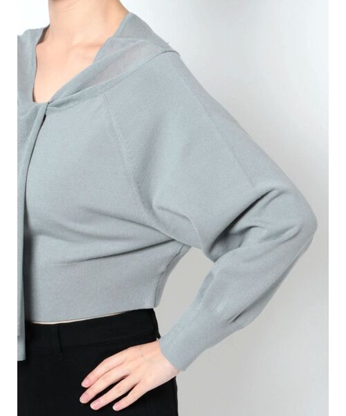 MERCURYDUO（マーキュリーデュオ）の「シアーセーラーカラーニット（ニット/セーター・レディース・ベージュ/オフホワイト/ミント/ブラック・FREE）」の15枚目の写真