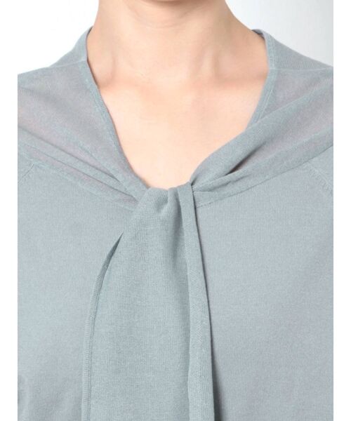 MERCURYDUO（マーキュリーデュオ）の「シアーセーラーカラーニット（ニット/セーター・レディース・ベージュ/オフホワイト/ミント/ブラック・FREE）」の20枚目の写真