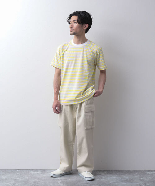 NOLLEY'S goodman(ノーリーズグッドマン)の「ブークレボーダーTシャツ(Tシャツ/カットソー・メンズ・ブルー系その他3/イエロー系その他3/オレンジ・M/L/S/XL)」の8枚目の写真