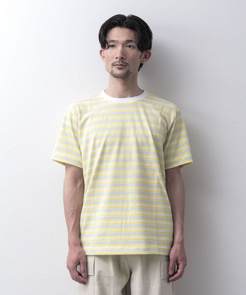 NOLLEY'S goodman(ノーリーズグッドマン)の「ブークレボーダーTシャツ(Tシャツ/カットソー・メンズ・ブルー系その他3/イエロー系その他3/オレンジ・M/L/S/XL)」の9枚目の写真