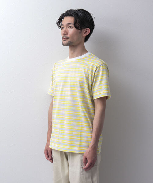 NOLLEY'S goodman(ノーリーズグッドマン)の「ブークレボーダーTシャツ(Tシャツ/カットソー・メンズ・ブルー系その他3/イエロー系その他3/オレンジ・M/L/S/XL)」の10枚目の写真