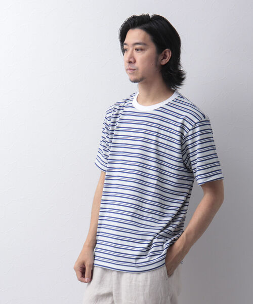NOLLEY'S goodman(ノーリーズグッドマン)の「ブークレボーダーTシャツ(Tシャツ/カットソー・メンズ・ブルー系その他3/イエロー系その他3/オレンジ・M/L/S/XL)」の15枚目の写真