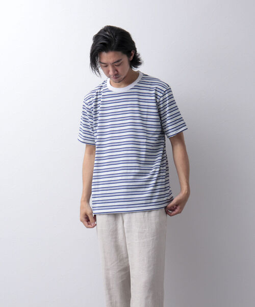 NOLLEY'S goodman(ノーリーズグッドマン)の「ブークレボーダーTシャツ(Tシャツ/カットソー・メンズ・ブルー系その他3/イエロー系その他3/オレンジ・M/L/S/XL)」の16枚目の写真