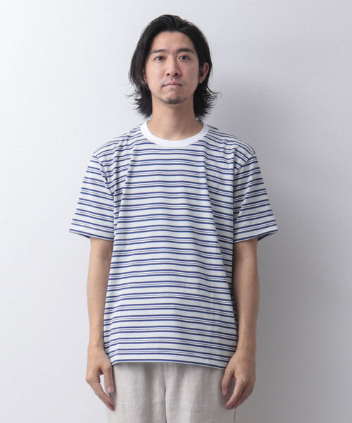 NOLLEY'S goodman(ノーリーズグッドマン)の「ブークレボーダーTシャツ(Tシャツ/カットソー・メンズ・ブルー系その他3/イエロー系その他3/オレンジ・M/L/S/XL)」の18枚目の写真