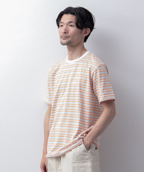 NOLLEY'S goodman(ノーリーズグッドマン)の「ブークレボーダーTシャツ(Tシャツ/カットソー・メンズ・ブルー系その他3/イエロー系その他3/オレンジ・M/L/S/XL)」の21枚目の写真