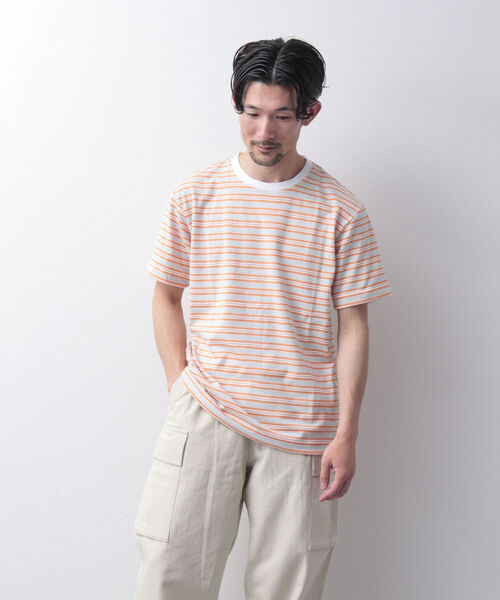 NOLLEY'S goodman(ノーリーズグッドマン)の「ブークレボーダーTシャツ(Tシャツ/カットソー・メンズ・ブルー系その他3/イエロー系その他3/オレンジ・M/L/S/XL)」の22枚目の写真