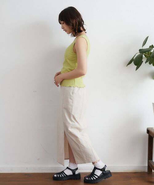 RETRO GIRL（レトロガール）の「カップツキシャーリングタンク（タンクトップ・レディース・グリーン/ライトピンク/オフホワイト/ブラック/ブルー/ライトグリーン・FREE/MEDIUM/LARGE）」の13枚目の写真