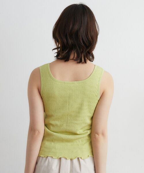 RETRO GIRL（レトロガール）の「カップツキシャーリングタンク（タンクトップ・レディース・グリーン/ライトピンク/オフホワイト/ブラック/ブルー/ライトグリーン・FREE/MEDIUM/LARGE）」の17枚目の写真