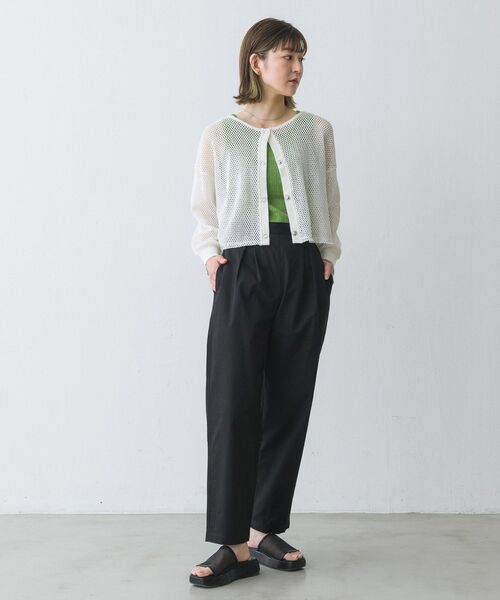 RETRO GIRL（レトロガール）の「カップツキシャーリングタンク（タンクトップ・レディース・グリーン/ライトピンク/オフホワイト/ブラック/ブルー/ライトグリーン・FREE/MEDIUM/LARGE）」の10枚目の写真