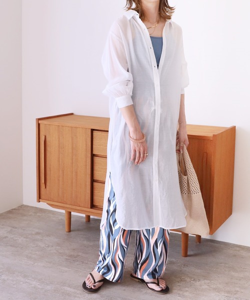 reca（レカ）の「ウェーブ柄リブパンツ（その他パンツ・レディース・ライトブルー/ネイビー/グレー/ホワイト系/ブルー系・FREE）」の14枚目の写真