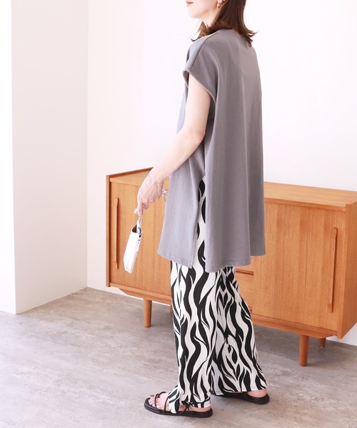 reca（レカ）の「ウェーブ柄リブパンツ（その他パンツ・レディース・ライトブルー/ネイビー/グレー/ホワイト系/ブルー系・FREE）」の7枚目の写真