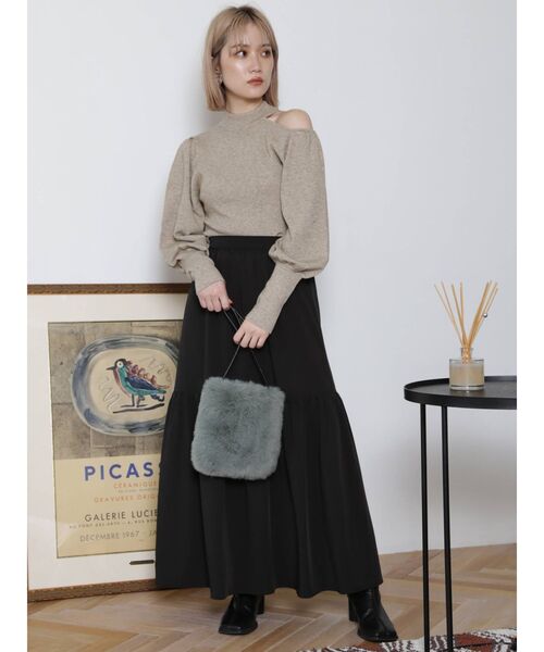 MURUA(ムルーア)の「フェイクファーショルダーバッグ(ショルダーバッグ・レディース・ブラウン/カーキ・FREE)」の9枚目の写真