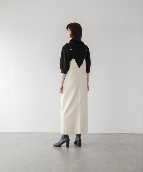 yuw(ユウ)の「キルトサスペンダージャンスカ 349521(ジャンパースカート・レディース・アイボリー/ブラック・FREE)」の22枚目の写真