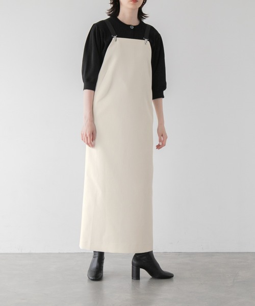 yuw(ユウ)の「キルトサスペンダージャンスカ 349521(ジャンパースカート・レディース・アイボリー/ブラック・FREE)」の21枚目の写真