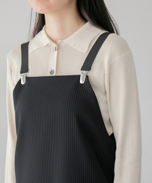 yuw(ユウ)の「キルトサスペンダージャンスカ 349521(ジャンパースカート・レディース・アイボリー/ブラック・FREE)」の18枚目の写真