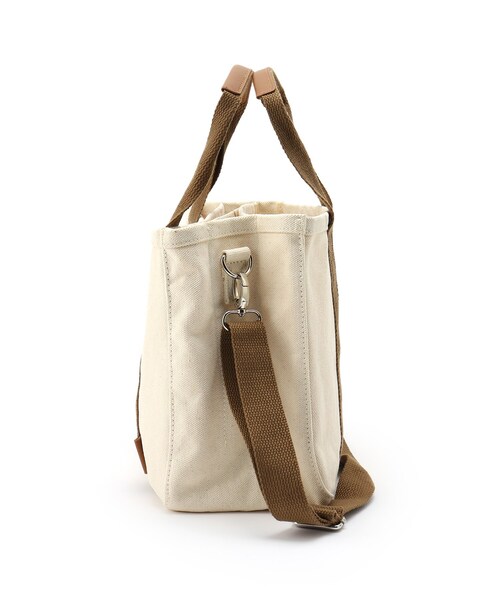 SHOO・LA・RUE（シューラルー）の「◆【3層】整理整頓できちゃうキャンバストート（トートバッグ・レディース・ダークブラウン/カーキ/アイボリー・00）」の5枚目の写真