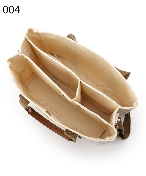 SHOO・LA・RUE（シューラルー）の「◆【3層】整理整頓できちゃうキャンバストート（トートバッグ・レディース・ダークブラウン/カーキ/アイボリー・00）」の8枚目の写真