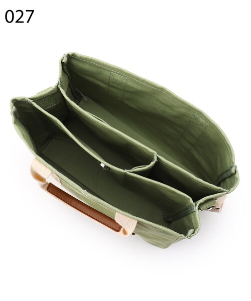 SHOO・LA・RUE（シューラルー）の「◆【3層】整理整頓できちゃうキャンバストート（トートバッグ・レディース・ダークブラウン/カーキ/アイボリー・00）」の9枚目の写真