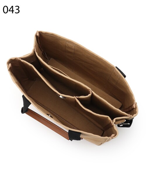 SHOO・LA・RUE（シューラルー）の「◆【3層】整理整頓できちゃうキャンバストート（トートバッグ・レディース・ダークブラウン/カーキ/アイボリー・00）」の10枚目の写真