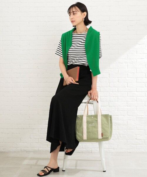 SHOO・LA・RUE（シューラルー）の「◆【3層】整理整頓できちゃうキャンバストート（トートバッグ・レディース・ダークブラウン/カーキ/アイボリー・00）」の15枚目の写真