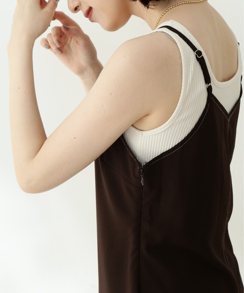 N.(N. Natural Beauty Basic)(エヌエヌナチュラルビューティーベーシック)の「ボレロブラウス&キャミワンピースセット(ワンピース・レディース・ベージュ/ブラウン/レッド・MEDIUM)」の15枚目の写真