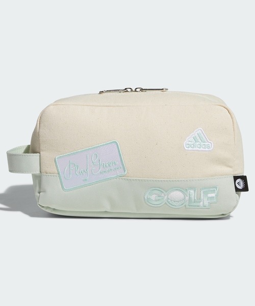 adidas(アディダス)の「コットンキャンバス ハンドルポーチ【adidas Golf/アディダスゴルフ】(ポーチ・メンズ・ホワイト系その他2/ホワイト系その他3/ホワイト×ネイビー/ホワイト系その他・FREE)」の1枚目の写真