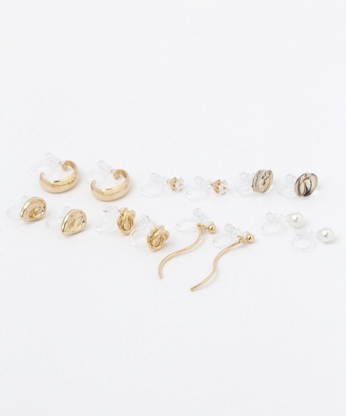 LEPSIM(レプシィム)の「7セットノンホールイヤリング 353617(イヤリング・レディース・シルバー/ゴールド/シルバー×ゴールド・ONE SIZE)」の3枚目の写真