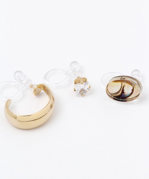 LEPSIM(レプシィム)の「7セットノンホールイヤリング 353617(イヤリング・レディース・シルバー/ゴールド/シルバー×ゴールド・ONE SIZE)」の9枚目の写真