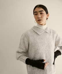 【WEB限定】【TRICOTS JEAN MARC】Florence/襟付きニットプルオーバー