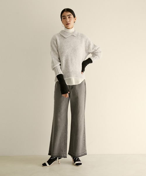 TRICOTS JEAN MARC（トリコットジーンマルク）の「【WEB限定】【TRICOTS JEAN MARC】Florence/襟付きニットプルオーバー（ニット/セーター・レディース・グレー/ライトグレー・FREE）」の11枚目の写真