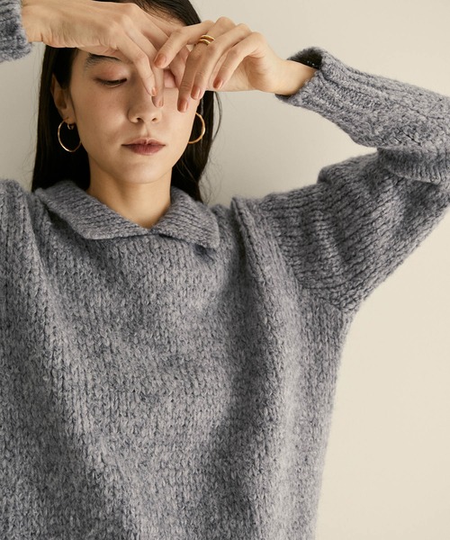 TRICOTS JEAN MARC（トリコットジーンマルク）の「【WEB限定】【TRICOTS JEAN MARC】Florence/襟付きニットプルオーバー（ニット/セーター・レディース・グレー/ライトグレー・FREE）」の13枚目の写真