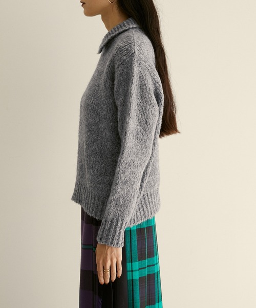 TRICOTS JEAN MARC（トリコットジーンマルク）の「【WEB限定】【TRICOTS JEAN MARC】Florence/襟付きニットプルオーバー（ニット/セーター・レディース・グレー/ライトグレー・FREE）」の9枚目の写真