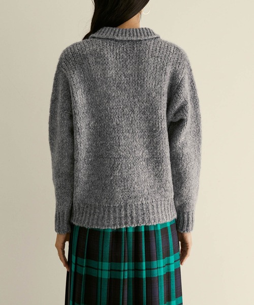 TRICOTS JEAN MARC（トリコットジーンマルク）の「【WEB限定】【TRICOTS JEAN MARC】Florence/襟付きニットプルオーバー（ニット/セーター・レディース・グレー/ライトグレー・FREE）」の12枚目の写真