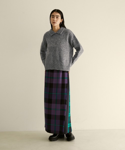 TRICOTS JEAN MARC（トリコットジーンマルク）の「【WEB限定】【TRICOTS JEAN MARC】Florence/襟付きニットプルオーバー（ニット/セーター・レディース・グレー/ライトグレー・FREE）」の14枚目の写真