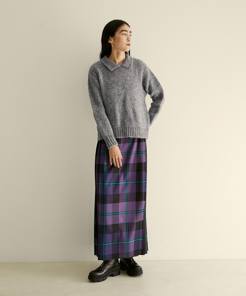 TRICOTS JEAN MARC（トリコットジーンマルク）の「【WEB限定】【TRICOTS JEAN MARC】Florence/襟付きニットプルオーバー（ニット/セーター・レディース・グレー/ライトグレー・FREE）」の5枚目の写真