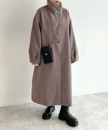 【2WAY】スタンドカラーロングコート