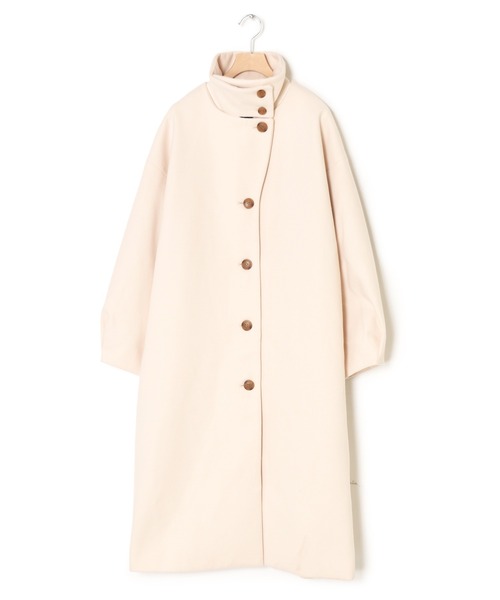 w closet（ダブルクローゼット）の「【2WAY】スタンドカラーロングコート（チェスターコート・レディース・アイボリー/モカ/グレー系・FREE）」の13枚目の写真