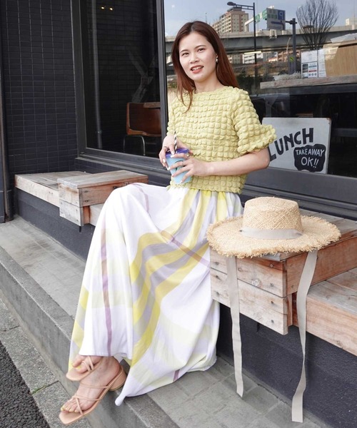 CORNERS(コーナーズ)の「チェックフレアースカート(スカート・レディース・グリーン/ネイビー/キャメル/オレンジ/イエロー・M/L)」の17枚目の写真