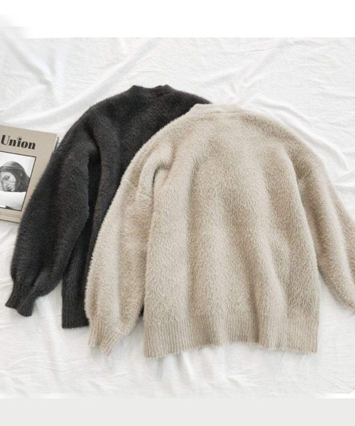 aimoha(アイモハ)の「ふわふわシャギーカーディガン (AW)(カーディガン/ボレロ・レディース・ベージュ/ブラック/ダークグレー/カーキ・FREE)」の14枚目の写真