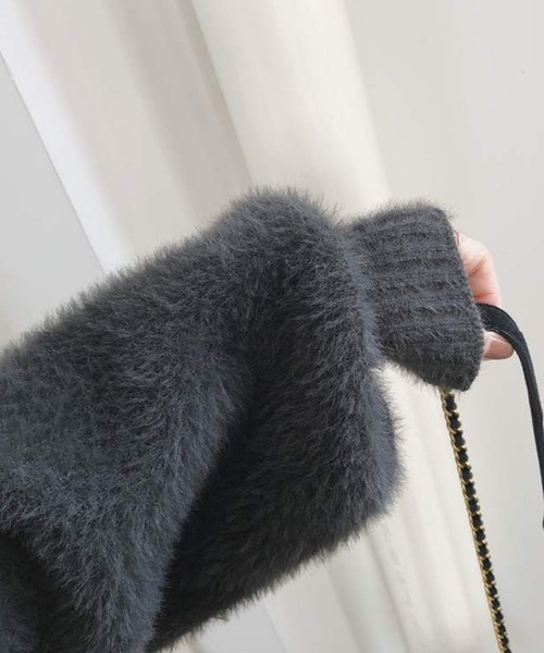 aimoha(アイモハ)の「ふわふわシャギーカーディガン (AW)(カーディガン/ボレロ・レディース・ベージュ/ブラック/ダークグレー/カーキ・FREE)」の16枚目の写真