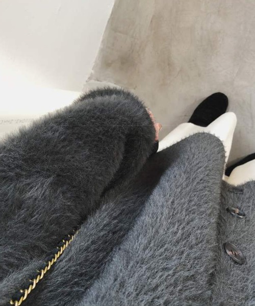 aimoha(アイモハ)の「ふわふわシャギーカーディガン (AW)(カーディガン/ボレロ・レディース・ベージュ/ブラック/ダークグレー/カーキ・FREE)」の17枚目の写真