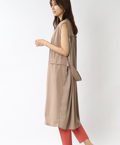 DRESKIP（ドレスキップ）の「◆異素材切り替えロングジレ（ベスト・レディース・ブルー/ブラック/ダークブラウン/サンドベージュ・00）」の21枚目の写真