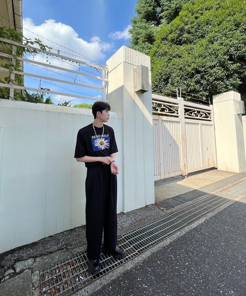 Figments（フィグメンツ）の「タックワイドスラックス（その他パンツ・メンズ・ブラック/グレー・MEDIUM/LARGE）」の4枚目の写真