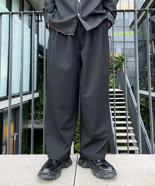 Figments（フィグメンツ）の「タックワイドスラックス（その他パンツ・メンズ・ブラック/グレー・MEDIUM/LARGE）」の20枚目の写真