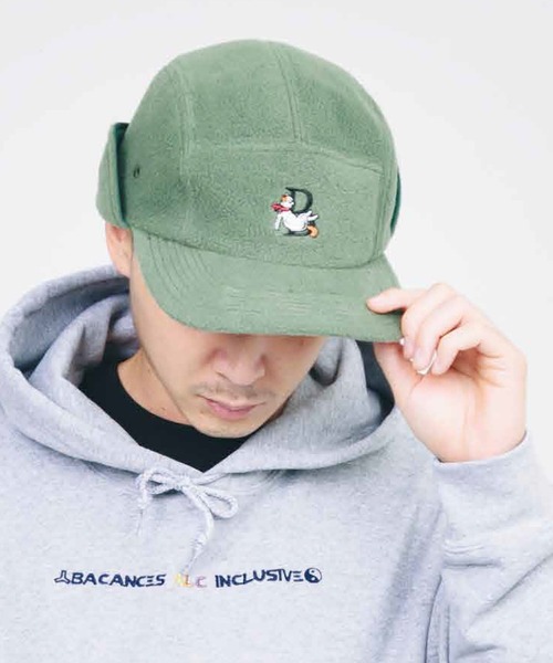 And A(アンドエー)の「AlexanderLeeChang アレキサンダーリーチャン / BLC FLEECE CAP B-CAT 刺繍 フリース ジェットキャップ / BC052201(キャップ・メンズ・ブラック/オリーブ/パープル・ONE SIZE)」の2枚目の写真