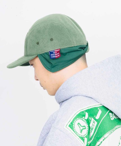 And A(アンドエー)の「AlexanderLeeChang アレキサンダーリーチャン / BLC FLEECE CAP B-CAT 刺繍 フリース ジェットキャップ / BC052201(キャップ・メンズ・ブラック/オリーブ/パープル・ONE SIZE)」の4枚目の写真