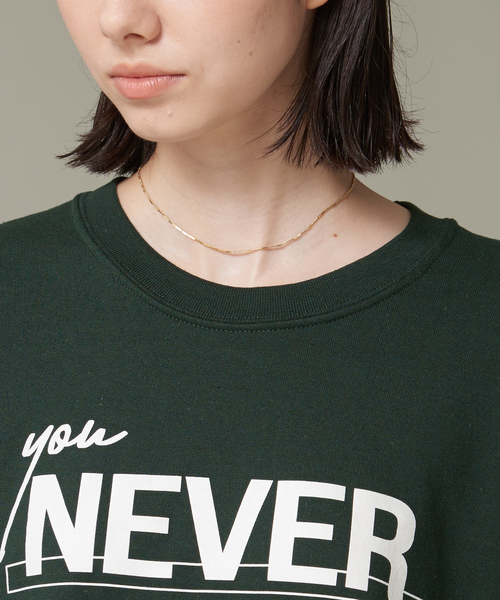 NOMINE（ノミネ）の「裏起毛ロゴスウェット（スウェット・レディース・ホワイト/ライトグレー/ブラック/ダークグリーン/レッド/ピンク・フリー）」の7枚目の写真