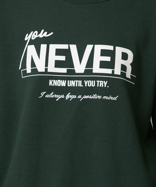 NOMINE（ノミネ）の「裏起毛ロゴスウェット（スウェット・レディース・ホワイト/ライトグレー/ブラック/ダークグリーン/レッド/ピンク・フリー）」の11枚目の写真